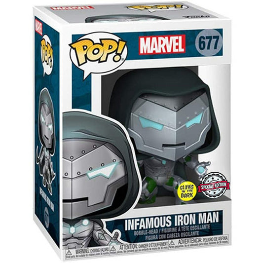 Funko Pop Games Marvel 677 Infamous Iron Man Glows In The Dark Special Edition