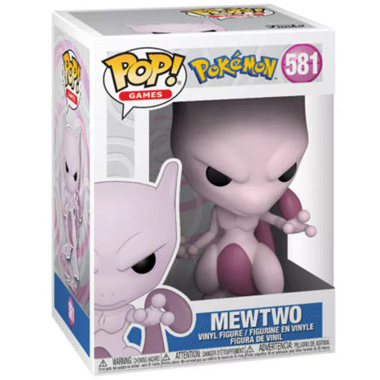 Funko Pop ! Games Pokemon Mewtwo (581) Vinyl Figure Evoluzione Mew / Mewtu
