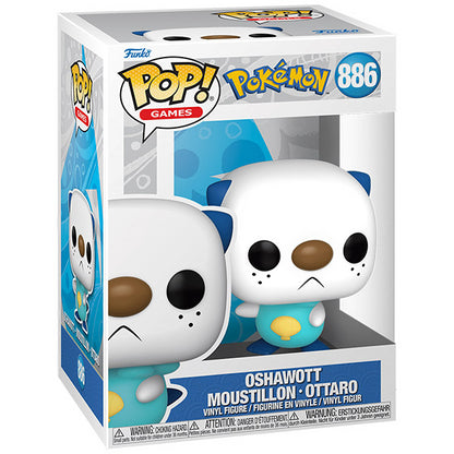 Funko Pop ! Games Pokemon (886) - Oshawott Vinyl Figure 9Cm Dewott Evo Acqua