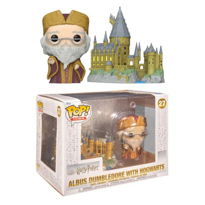 Funko Pop ! Town Harry Potter (27) Albus Dumbledore W/ Hogwarts Vinyl Figure