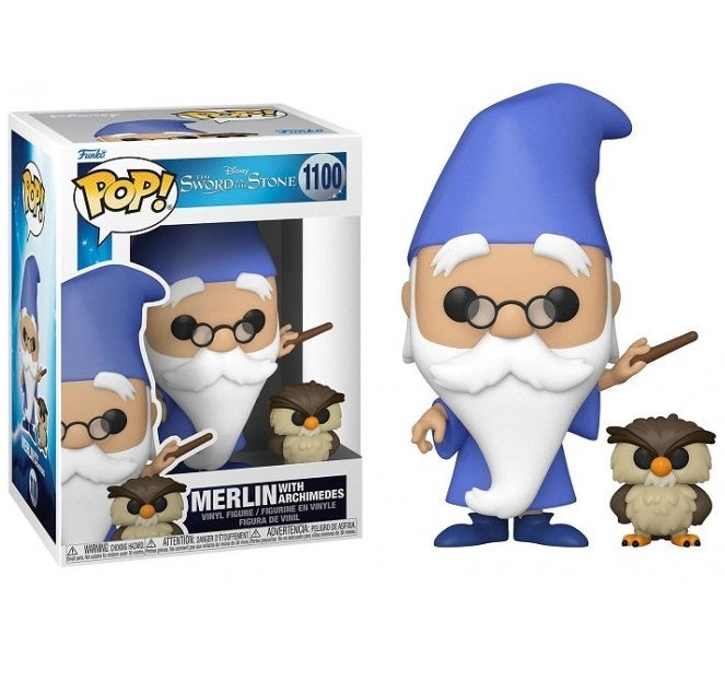 Funko Pop Disney La Spada Nella Roccia 1100 Mago Merlino E Archimede 9Cm Merlin