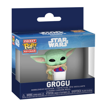 Funko Pop ! Keychain Star Wars The Mandalorian - Grogu With Snack 4cm