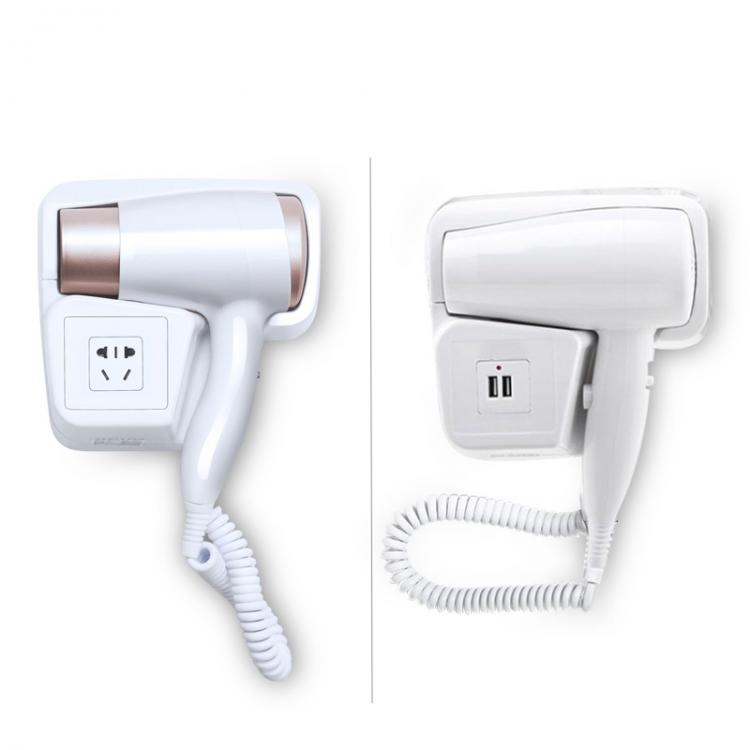 ASCIUGACAPELLI PHON A PARETE MURO PER HOTEL BAGNO ALBERGHI SPOGLIATOI BAR + USB