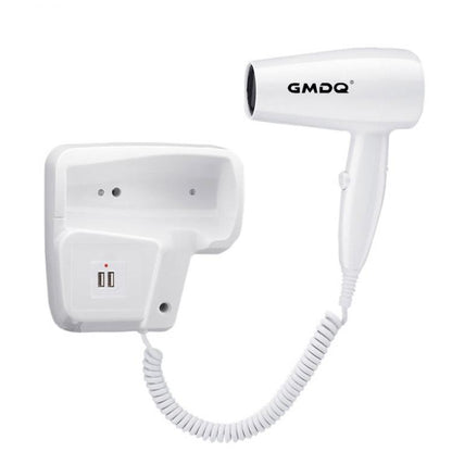 ASCIUGACAPELLI PHON A PARETE MURO PER HOTEL BAGNO ALBERGHI SPOGLIATOI BAR + USB