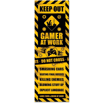 Maxi Poster XXL Porta o Parete (Gameration Gaming Caution) Incorniciabile per Cameretta Gamer, Gadget, Ufficio 53x158 cm