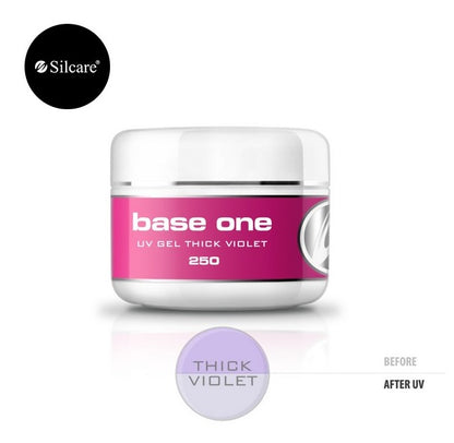 Silcare- Gel Ricostruzione Unghie Costruttore Monofasico Uv One Base Violet 250G