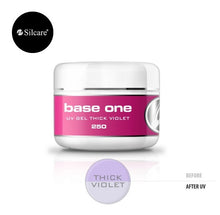 Silcare- Gel Ricostruzione Unghie Costruttore Monofasico Uv One Base Violet 250G