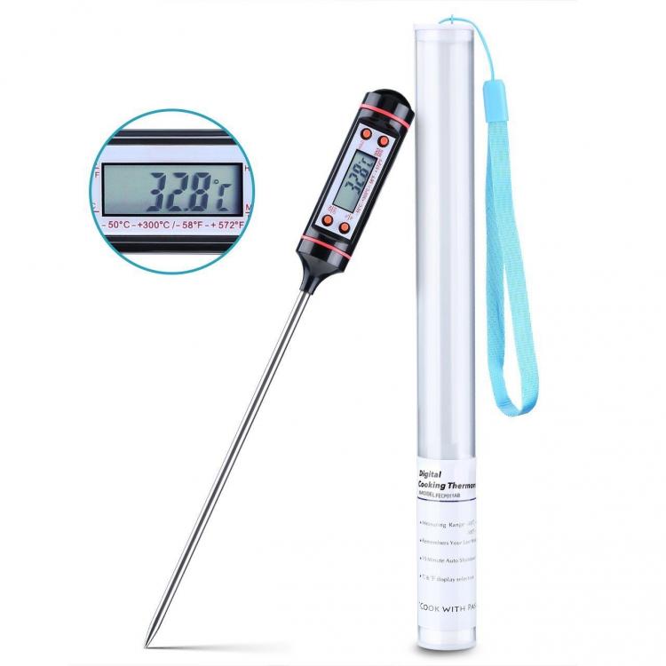 Termometro Da Cucina Digitale Alimentare Laboratorio Misura Temperatura Custodia
