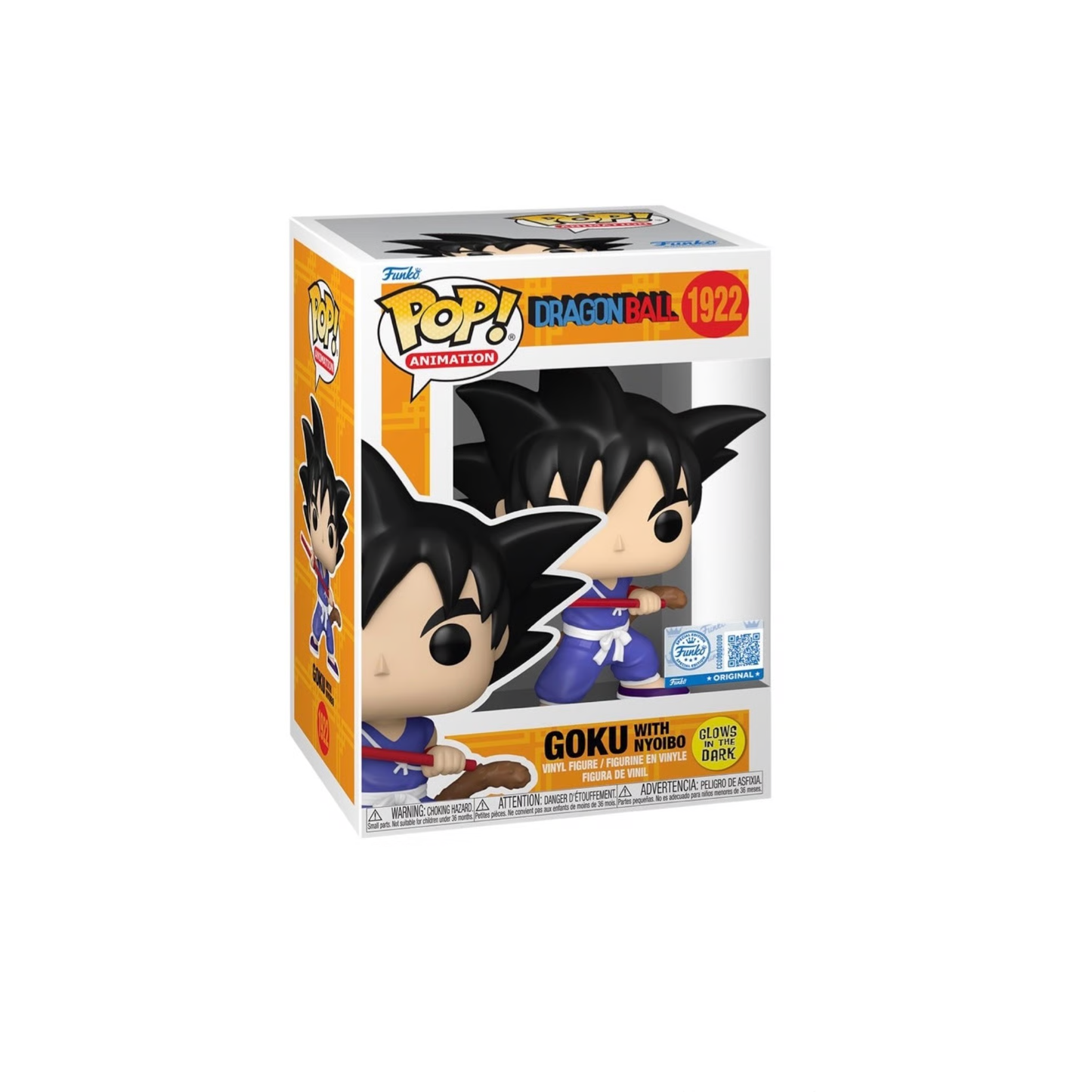 Funko Pop ! Animation - Dragon Ball (1922) Goku With Nyoibo Glows In The Dark Vinyl figure 9cm