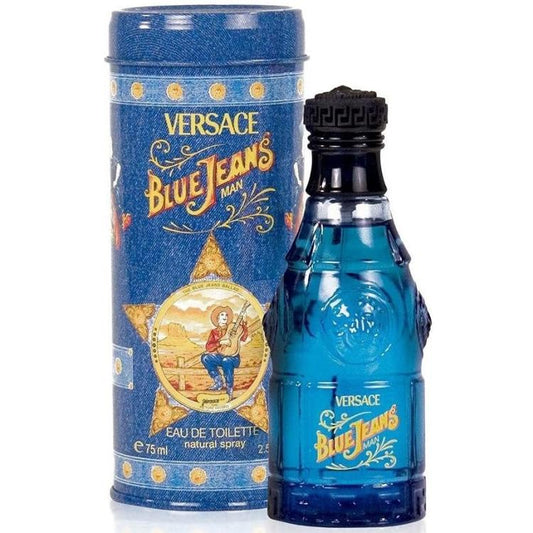 Versace Blue Jeans Eau De Toilette Natural Spray Parfum 75 Ml Profumo (Uomo)