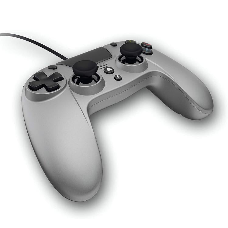 Gioteck Vx4 Premium Wired Controller Ps4/Pc Joystick Cablato Gamepad Titanium