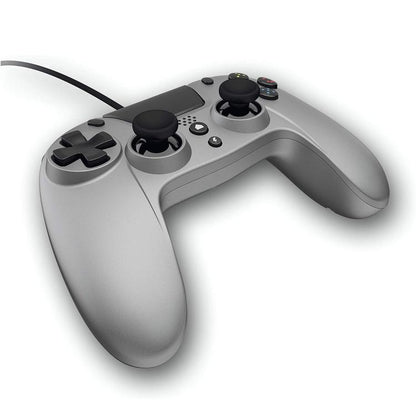 Gioteck Vx4 Premium Wired Controller Ps4/Pc Joystick Cablato Gamepad Titanium