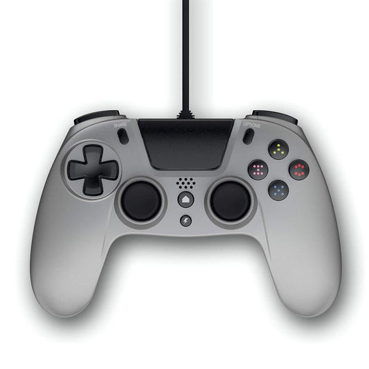 Gioteck Vx4 Premium Wired Controller Ps4/Pc Joystick Cablato Gamepad Titanium