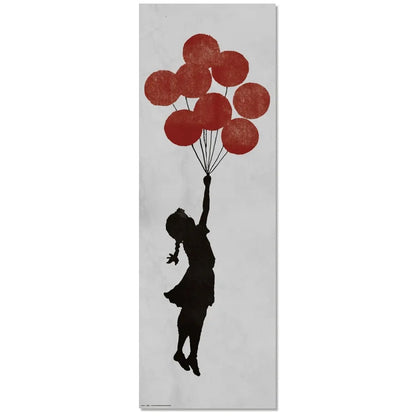 Maxi Poster XXL Porta o Parete - Artist (Girl Floating Original) Banksy Style Arte Incorniciabile per Cameretta, Gadget, Ufficio 53x158 cm