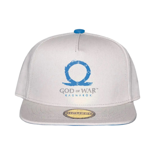 Difuzed - God of War (Ragnarok) Logo Ufficiale Strapback/Snapback - Berretto Cappello con Visiera Dritta Cappellino Stile Basket/Baseball Cap Grigio