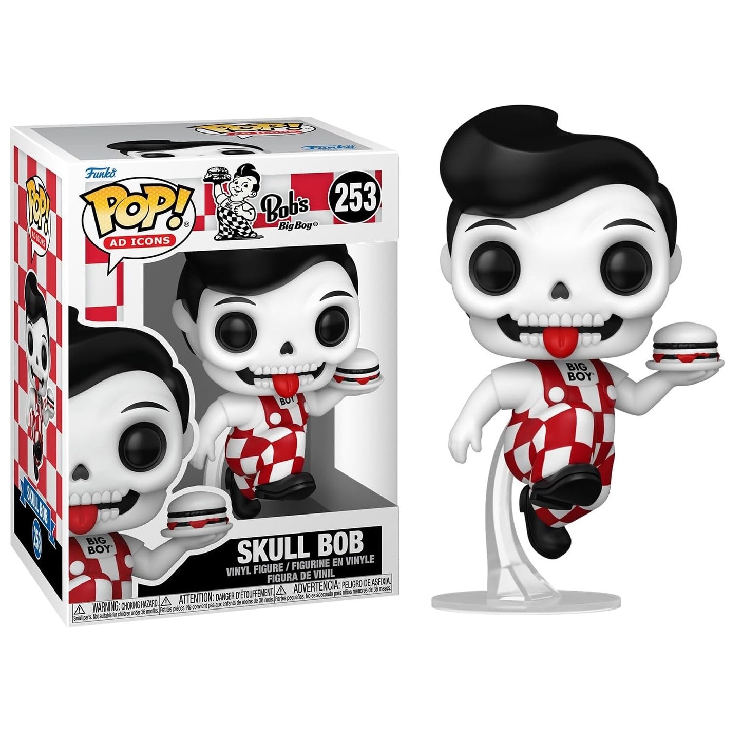 Funko Pop! Ad Icons Bob's Big Boy (253) Skull Bob - Vinyl Figure Statuetta 9cm