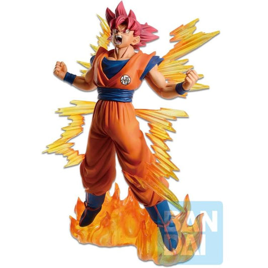 BANPRESTO ICHIBANSHO DRAGON BALL - SUPER SAIYAN GOD GOKU FIGURE STATUA PVC 15CM