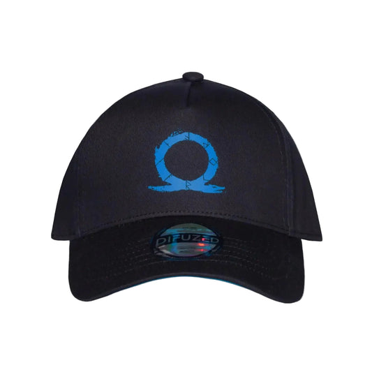 Difuzed - God of War (Ragnarok) Logo Ufficiale Strapback/Snapback - Berretto Cappello con Visiera Curva Cappellino Stile Basket/Baseball Cap Nero