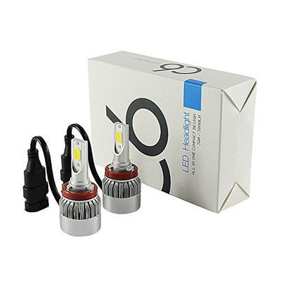 COPPIA FARI LAMPADE LED AUTO H11 MOTO KIT LAMPADINE 36W LUCE BIANCA 6000K FARO
