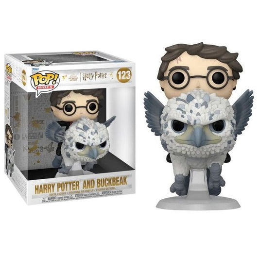Funko Pop ! Rides Deluxe (123) Harry Potter W/Buckbeak Fierobecco Figure 15Cm