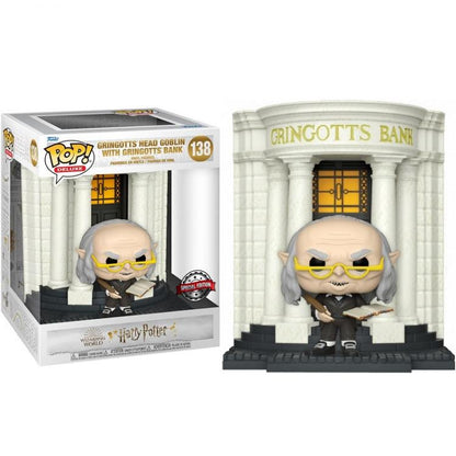Funko Pop Deluxe Harry Potter - Gringotts Head Goblin With Gringotts Bank (138)