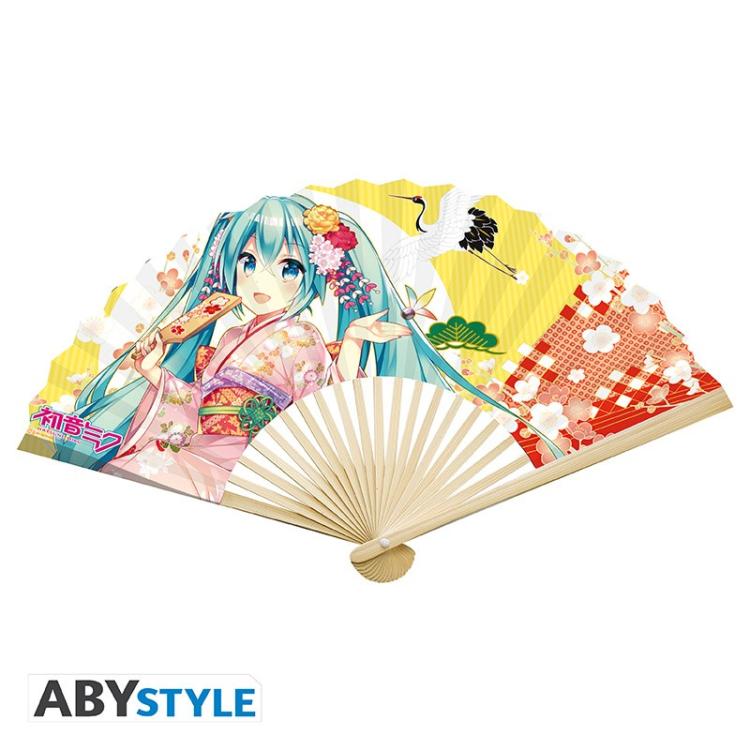ABYSYLE VENTAGLIO DI HATSUNE MIKU - FAN HATSUNE MIKU E KIMONO TWINS RIN E LEN
