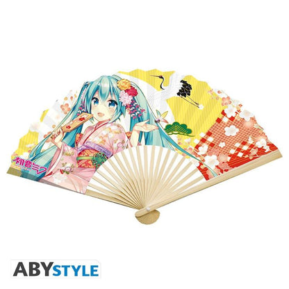 ABYSYLE VENTAGLIO DI HATSUNE MIKU - FAN HATSUNE MIKU E KIMONO TWINS RIN E LEN