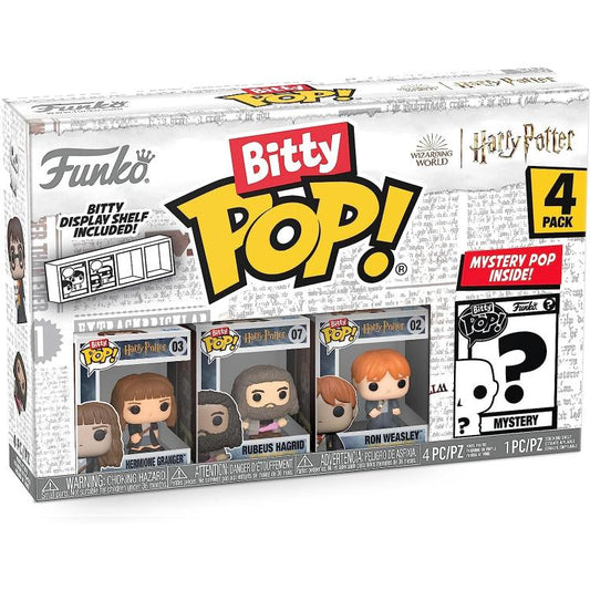 Funko Bitty Pop ! Harry Potter - Hermione Granger/Rubeus Hagrid/Ron Weasley 4Pz