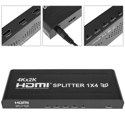 Splitter Hdmi 1.4 1080P 3D 4K Full Hd 4 Uscite Alta Risoluzione - Dvd Tv Ps4 Pc