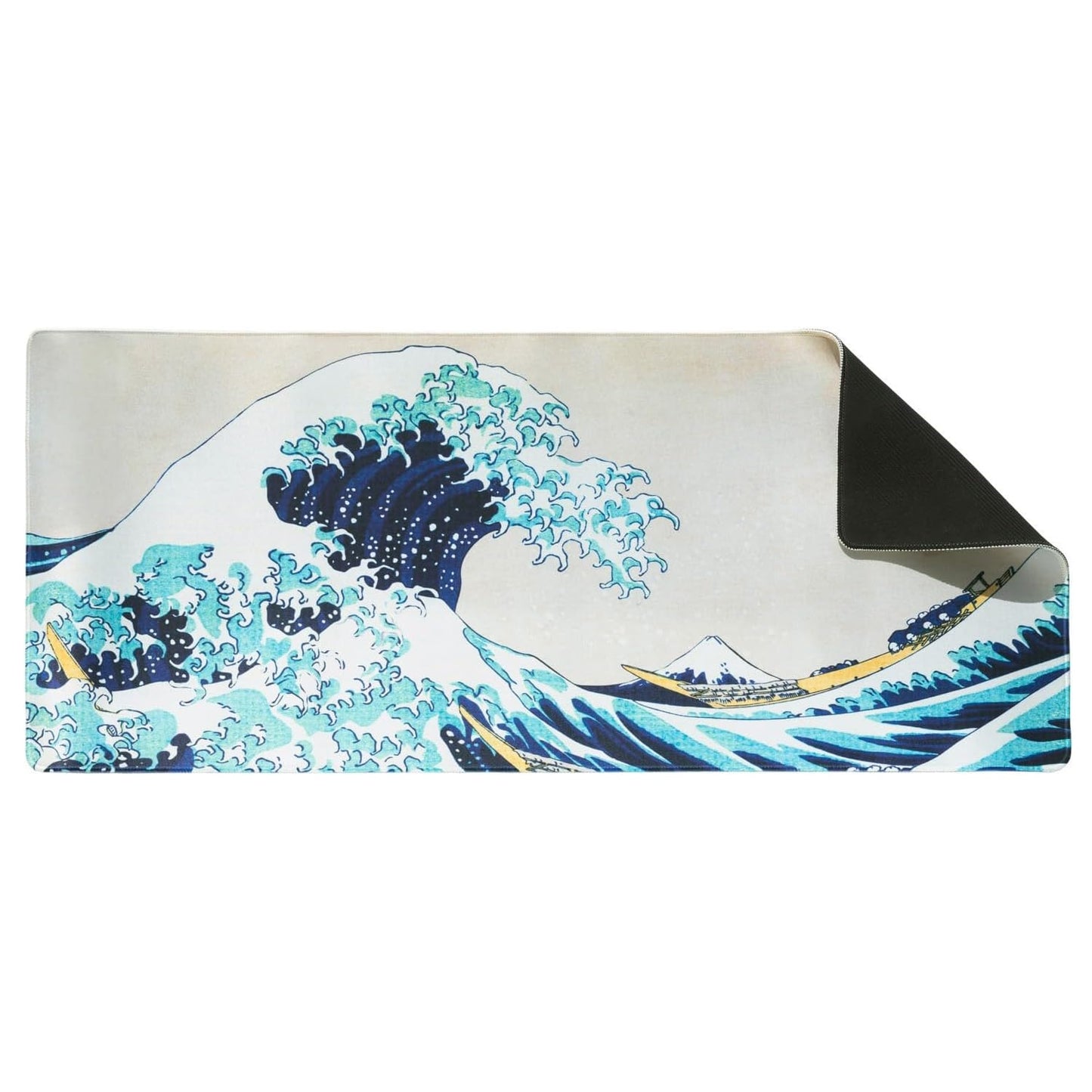 Hokusai Tappetino Mouse Tastiera XXL (La Grande Onda di Kanagawa) Deskmat Gaming Scrivania 80x35 cm