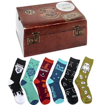 Paladone Harry Potter Calzini (6X Odd Socks) 3 Paia Calze 36-41 Unisex Gift Box