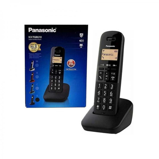 Panasonic Telefono Cordless Display Illuminato Portatile Kx-Tgb610Jtb Casa Nero