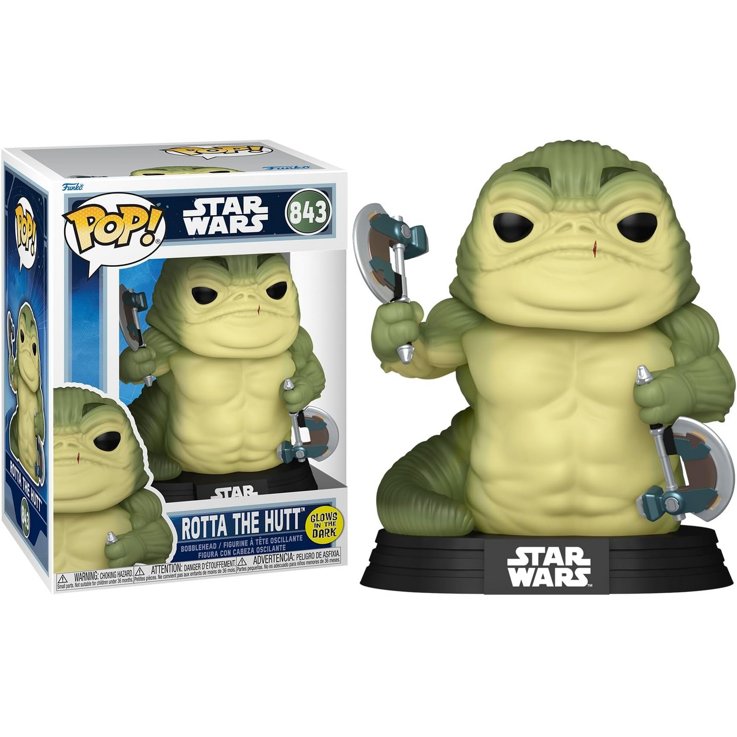 Funko Pop! Star Wars (843) Rotta The Hutt (Glow In The Dark) Vinyl Figure 9cm