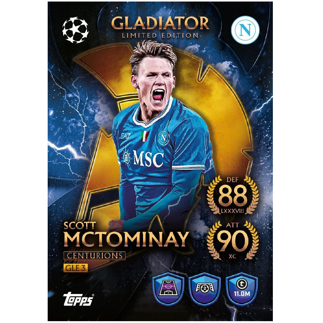 Topps Match Attax UEFA Champions League 2025/26 (1 Mega Tin Random) Box Carte Calcio