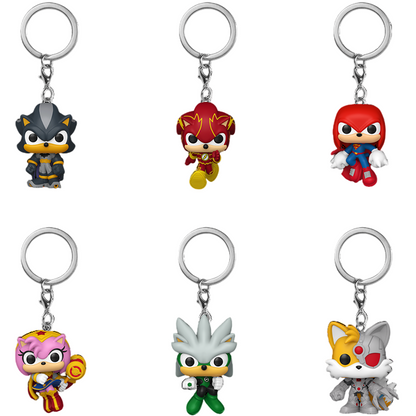Funko Pop! Mystery Pocket Keychain: Sonic The Hedgehog DC Universe - Random Mini Figure (1pz)