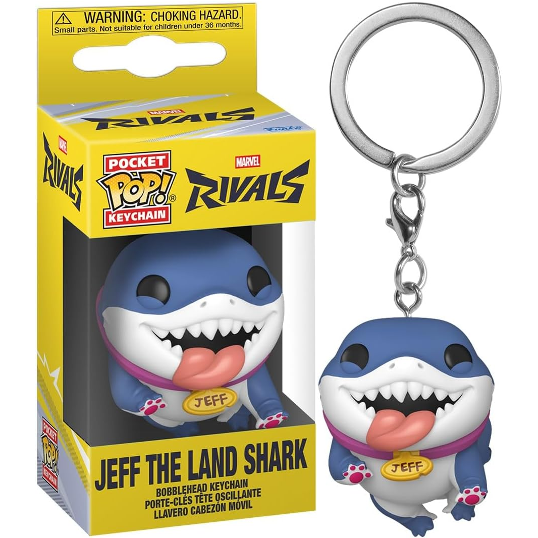 Funko Pocket Pop! Keychain Marvel Rivals: Jeff The Land Shark - Vinyl Figure 4cm
