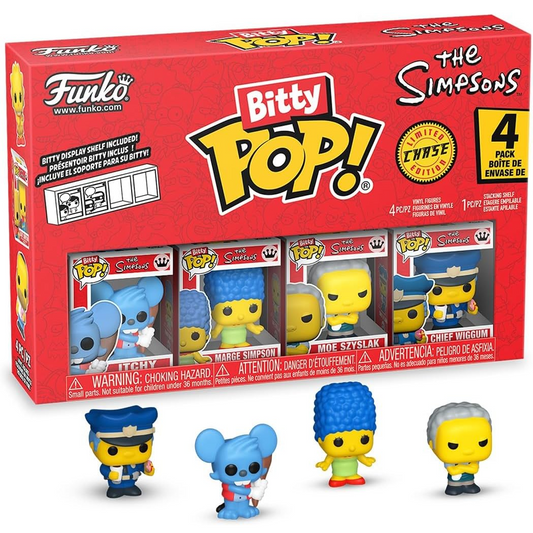Funko Bitty Pop! The Simpson (4 Pack) w/ Bitty Display Chase Edition - Mini Vinyl Figure 2cm