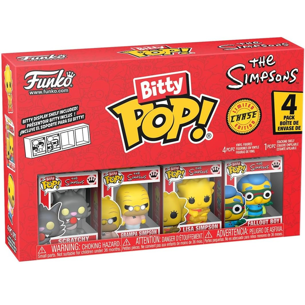 Funko Bitty Pop! The Simpson (4 Pack) w/ Bitty Display Chase Edition - Mini Vinyl Figure 2cm