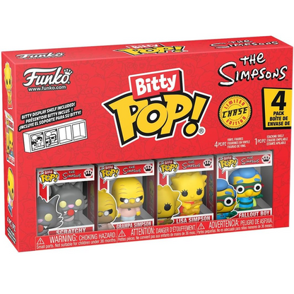Funko Bitty Pop! The Simpson (4 Pack) w/ Bitty Display Chase Edition - Mini Vinyl Figure 2cm