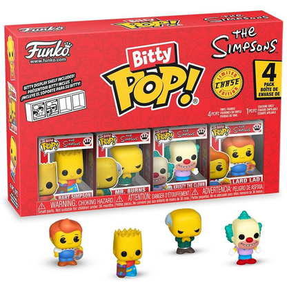 Funko Bitty Pop! The Simpson (4 Pack) w/ Bitty Display Chase Edition - Mini Vinyl Figure 2cm