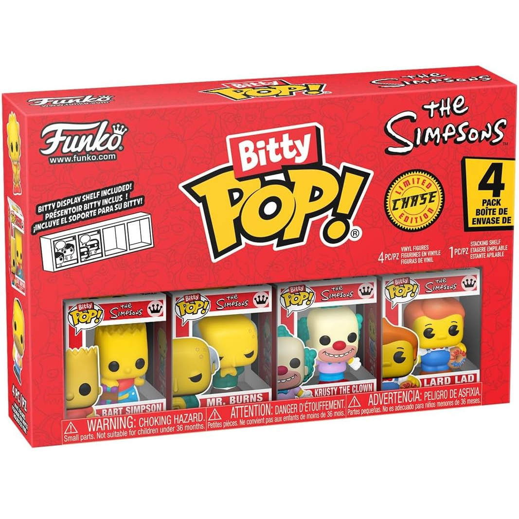 Funko Bitty Pop! The Simpson (4 Pack) w/ Bitty Display Chase Edition - Mini Vinyl Figure 2cm