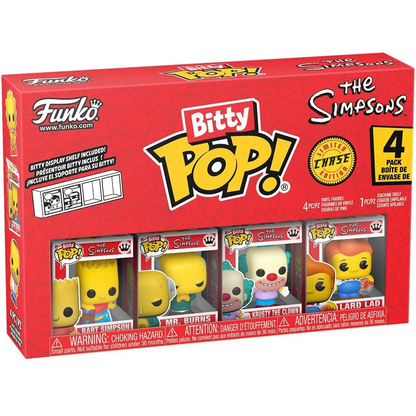Funko Bitty Pop! The Simpson (4 Pack) w/ Bitty Display Chase Edition - Mini Vinyl Figure 2cm