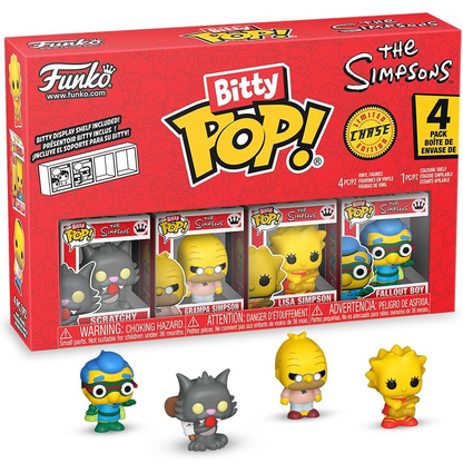Funko Bitty Pop! The Simpson (4 Pack) w/ Bitty Display Chase Edition - Mini Vinyl Figure 2cm