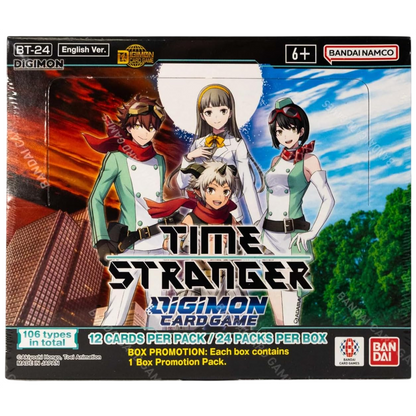 Bandai Digimon Card Game BT-24 Time Stranger Booster Box Inglese 24 Buste Ufficiale