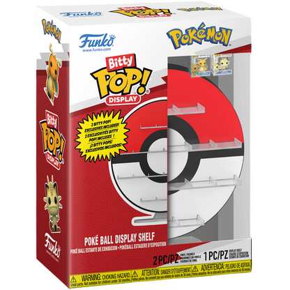 Funko Bitty Pop! Display Pokémon - Poké Ball Display Shelf + 2 Mini Vinyl Figure