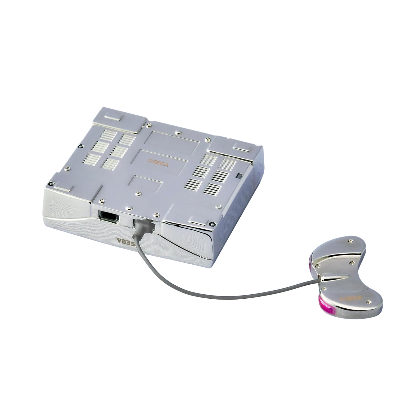 Square Enix Sega: Sega Saturn (White) Bright Arts Gallery Series - Replica Figure in Metallo con Controller 4,2 cm
