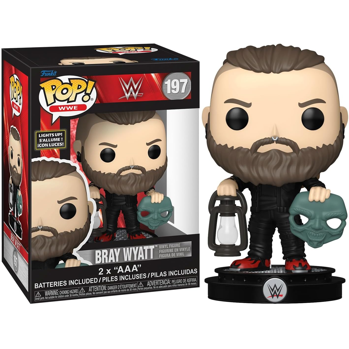 Funko Pop! WWE: Wrestling - (197) Bray Wyatt (Lights Up!) Vinyl Figure 9cm