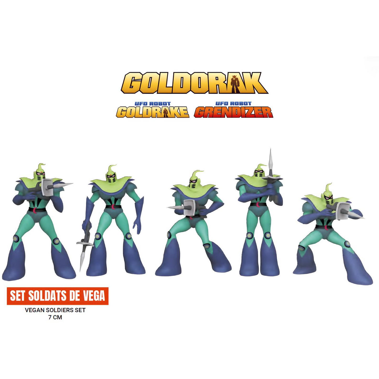 Plastoy Ufo Robot Grendizer: Vegan Soldiers Mini Figure - Set Da Collezione