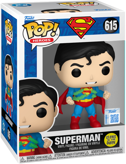 Funko Pop! Heroes: DC Comics (615) Superman Glows In The Dark - Vinyl Figure 9cm