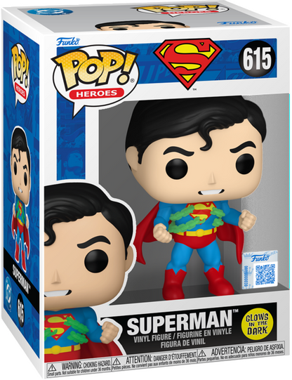 Funko Pop! Heroes: DC Comics (615) Superman Glows In The Dark - Vinyl Figure 9cm